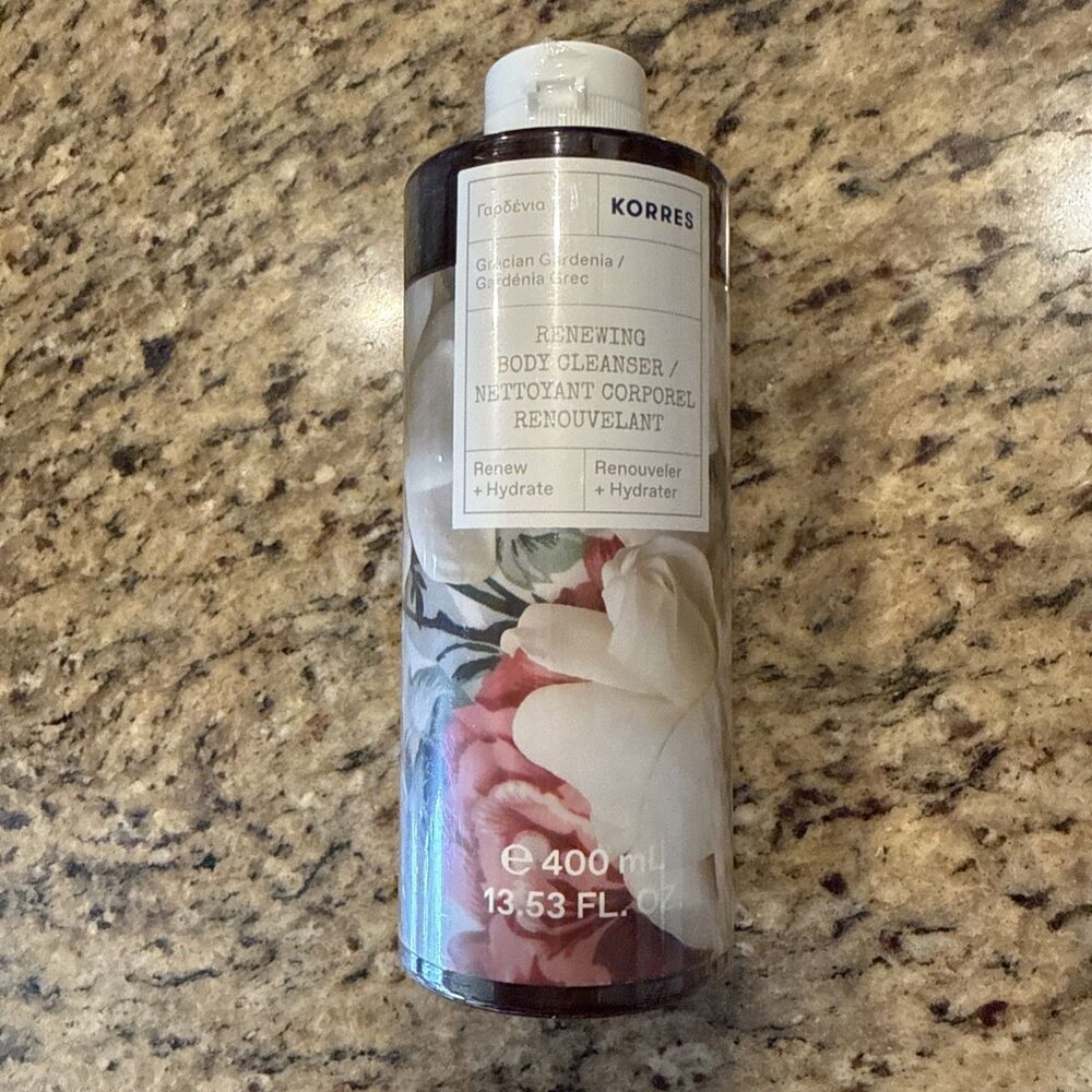 KORRES Grecian Gardenia Renewing Body Cleanser Large 13.53 oz New Sealed Bottle